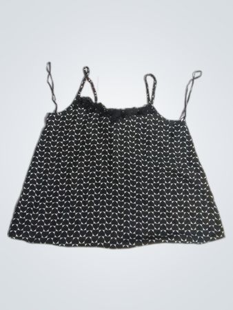 Black Heart Print Camisole Top