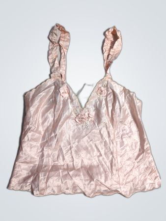 Pink Satin Camisole