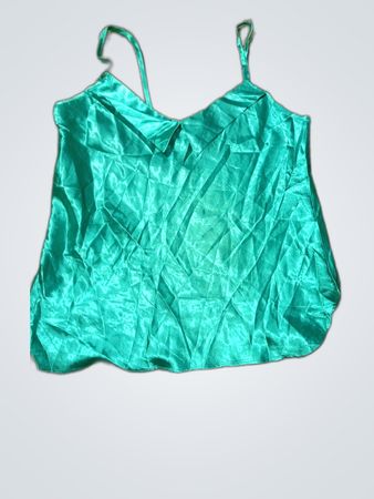 Green Satin Tank Top