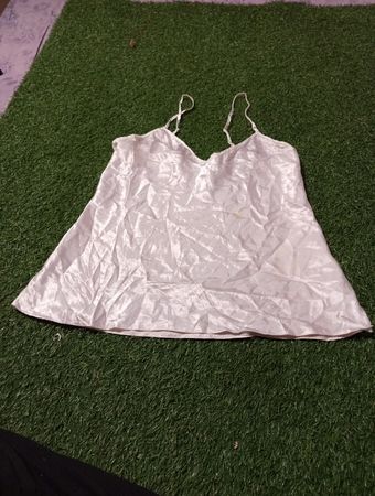 White Satin Cami Top