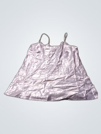Silver Satin Camisole Top