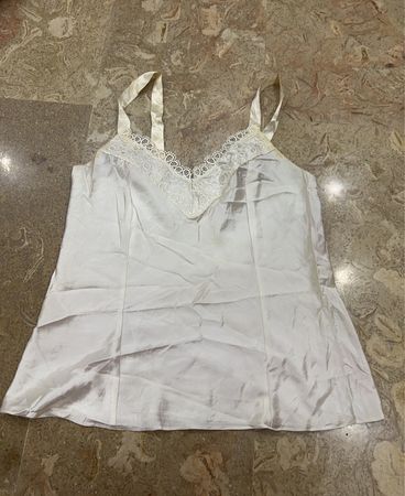 White Lace Trim Camisole