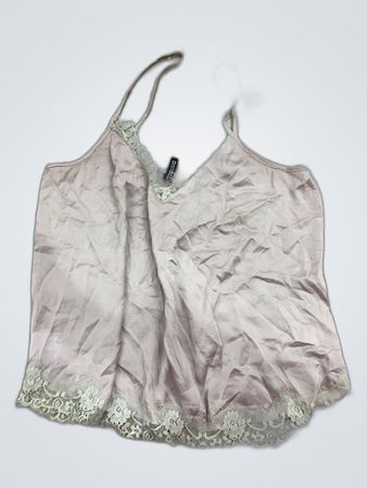 Lace-Trimmed Pink Camisole