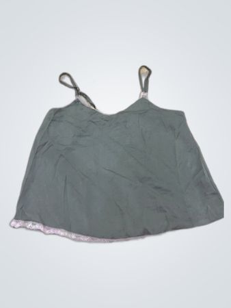 Gray Camisole with Lace Trim