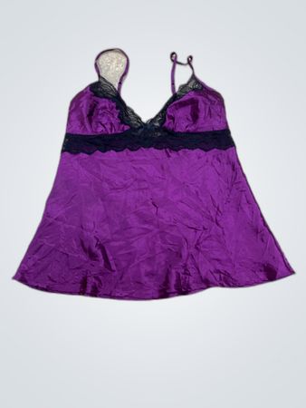 Boulevard Purple Satin Chemise