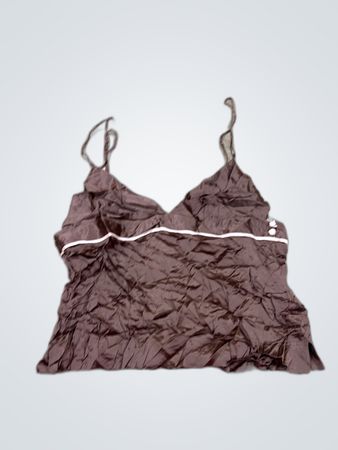Brown Satin Cami Top