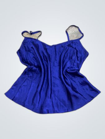 Blue Satin Top