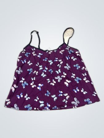 New Look Purple Butterfly Top