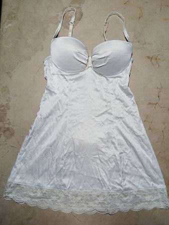 La Senza White Lace Trim Chemise