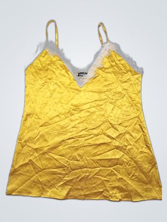 Yellow Lace-Trimmed Camisole