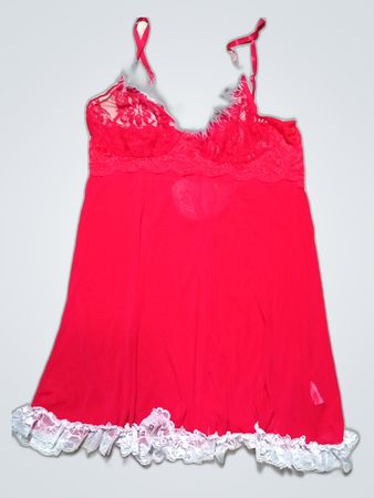 Red Lace Trim Chemise