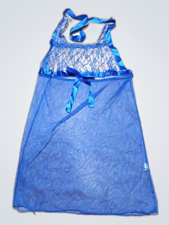 Unbranded Blue Lace Slip Dress