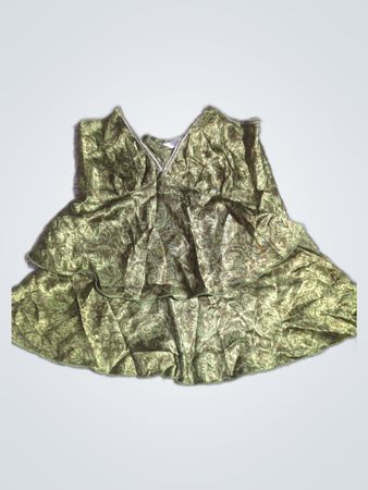 Green Floral Top