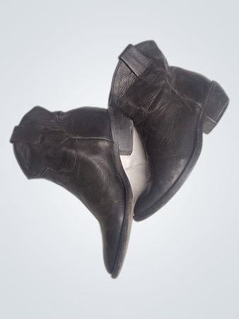 Black Leather Ankle Boots