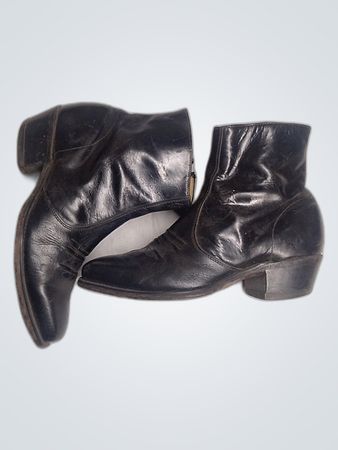 Black Leather Ankle Boots