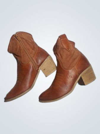 Brown Leather Ankle Boots