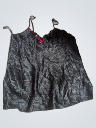 Good Vibrations Black Satin Chemise
