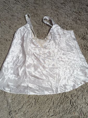 White Satin Cami Top