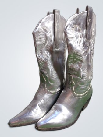 Silver Cowboy Boots