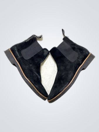 Black Suede Chelsea Boots