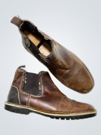 Brown Leather Ankle Boots