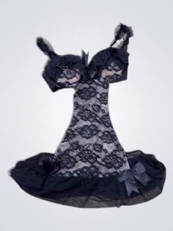 Ann Summers Black Lace Bra and Panty Set