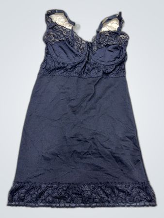 Black Lace Trim Nightgown