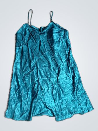 Teal Satin Chemise