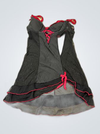 Secret Possessions Black Sheer Slip Dress