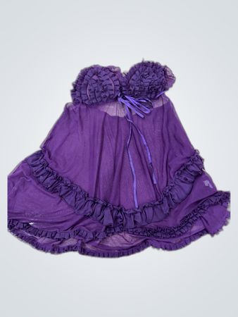 Purple Ruffled Chemise