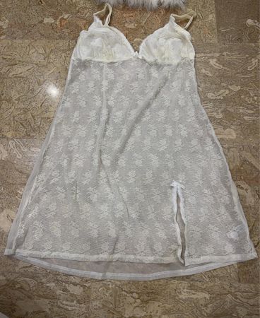 Knickerbocker White Lace Slip Dress