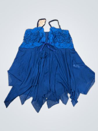 Blue Lace Slip Dress