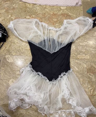 Black and White Lace Dress