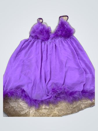 Purple Feathered Dress