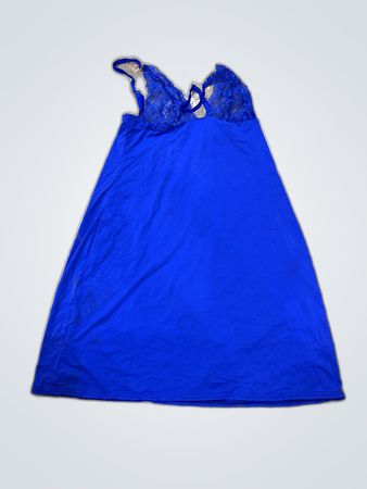 Blue Lace Trim Chemise
