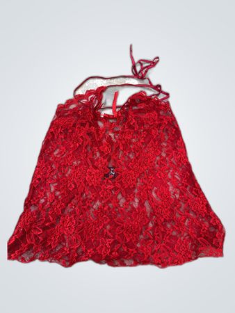 Red Lace Lingerie Top