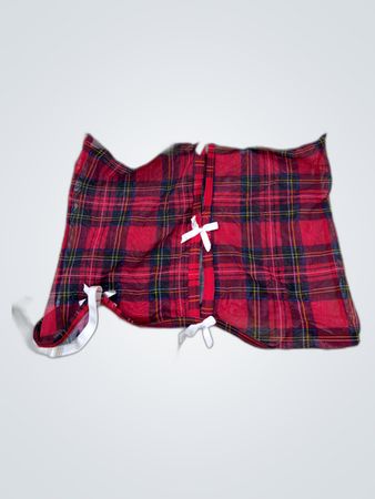 Plaid Lace Trim Corset Top