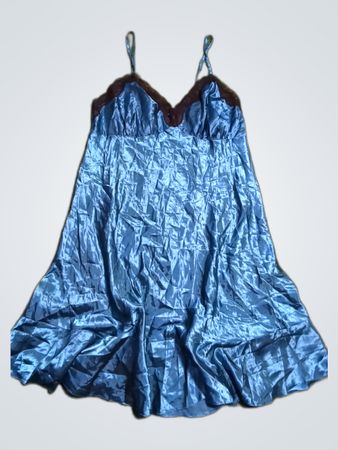 Blue Satin Chemise