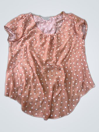 Peach Polka Dot Blouse