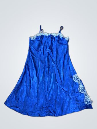 Blue Lace Trim Chemise