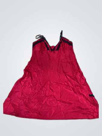 Red Dress with Black Trim