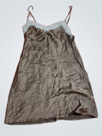 Grey Lace Trimmed Chemise