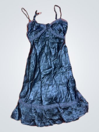 Blue Satin Chemise
