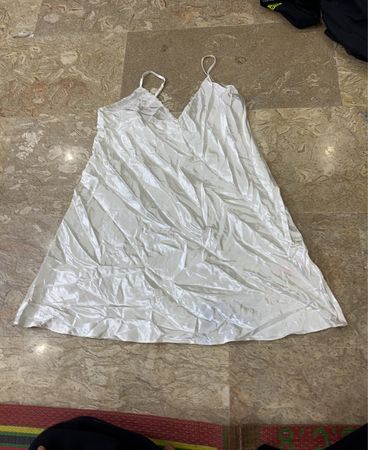White Satin Dress