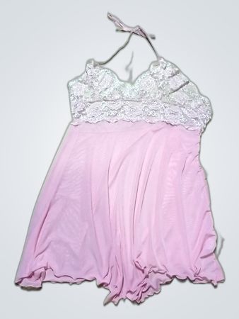 Pink Lace Trim Chemise