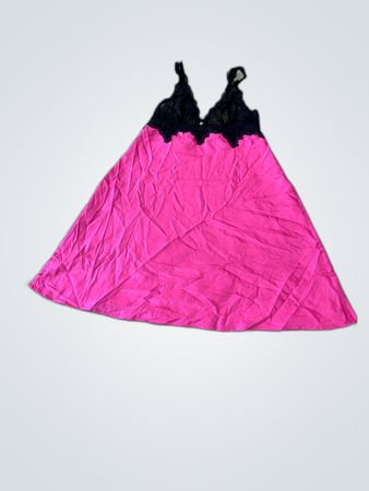 La Perla Pink Satin Lace Slip Dress