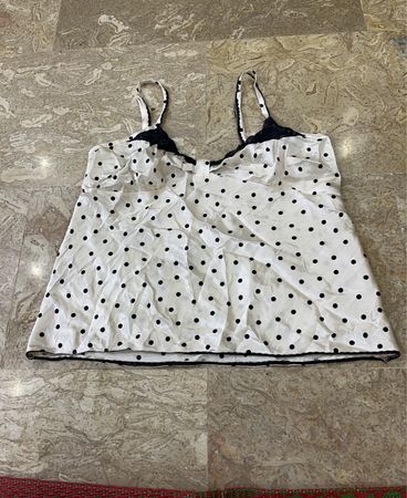 Lepel Lace Trim Polka Dot Camisole