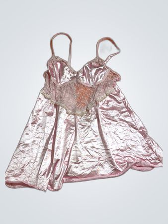 Pink Satin Chemise