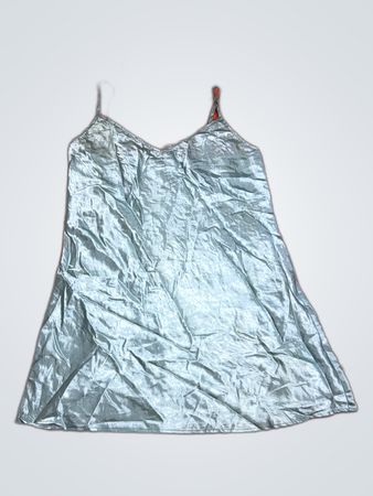 Blue Satin Dress