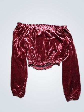 Velvet Off-The-Shoulder Top